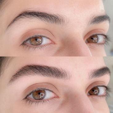 Exemplo de antes e depois de sobrancelhas e cílios 4